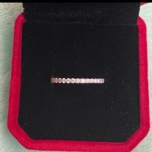 Elegant GRA Certified .36 Carat White Moissanite Diamond Band. Size 7